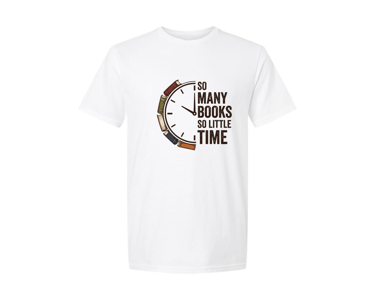 brand:Generic|color:White|So Many Books So Little Time Tshirt Design 2 Graphic T-Shirt