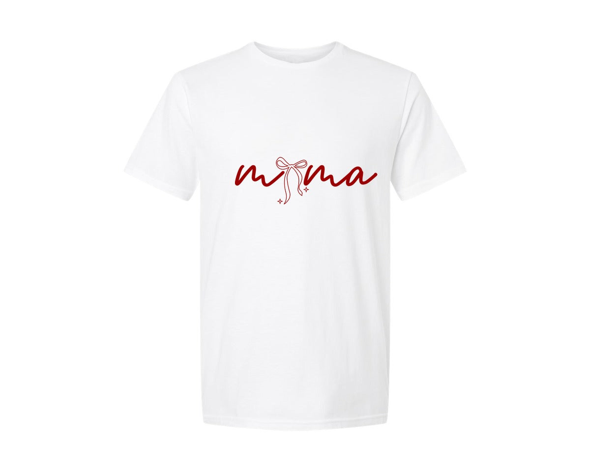 brand:Generic|color:White|Mama Bow Mothers Day Mom 2 Graphic T-Shirt