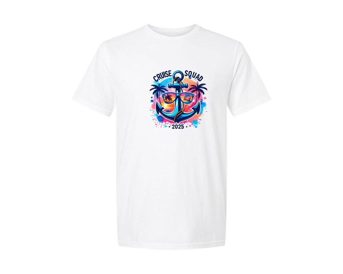 brand:Generic|color:White|Cruise Squad 2025 Cruise Vacation Graphic T-Shirt