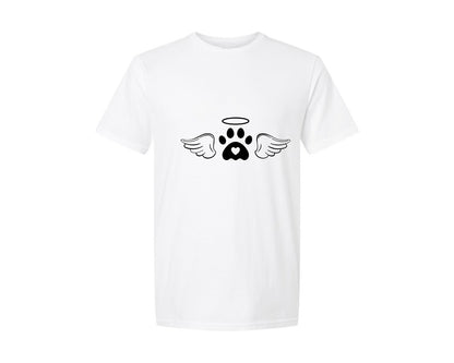 brand:Generic|color:White|Dog Angel Wings Memorial Graphic T-Shirt