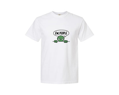 brand:Comfort Colors|color:White|Ew People Alien Ufo T Shirt Design Graphic T-Shirt