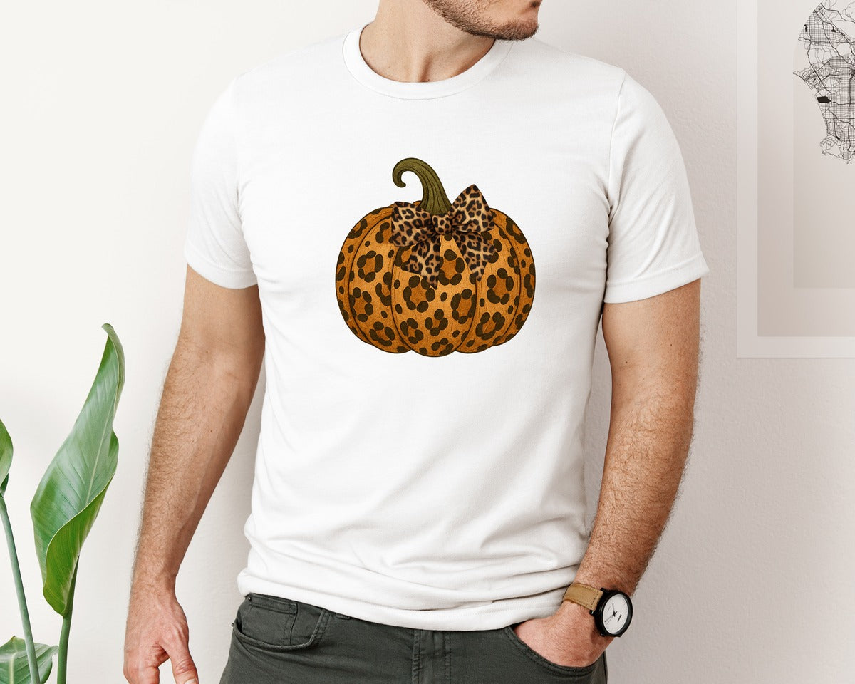 brand:Bella Canvas|color:White|Chic Leopard Fashion Set Graphic T-Shirt