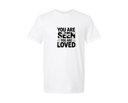 brand:Generic|color:White|You Are Seen You Are Loved Autism Graphic T-Shirt