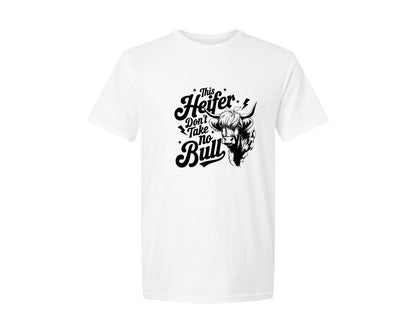 brand:Generic|color:White|This Heifer Don T Take No Bull T Shi Graphic T-Shirt