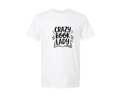 brand:Generic|color:White|Crazy Book Lady T Shirt Design 4 Graphic T-Shirt