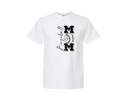 brand:Comfort Colors|color:White|Baseball Mama 16 Graphic T-Shirt