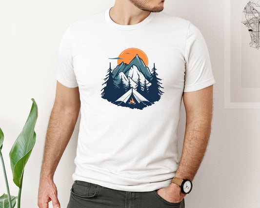 Sunset Camping Adventure T Shirt Design 8 Graphic T-Shirt