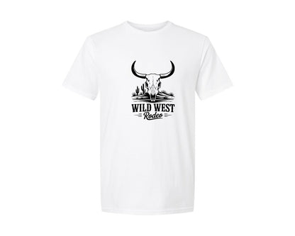 brand:Generic|color:White|Wild West Rodeo Vintage Cowboy Graphic T-Shirt