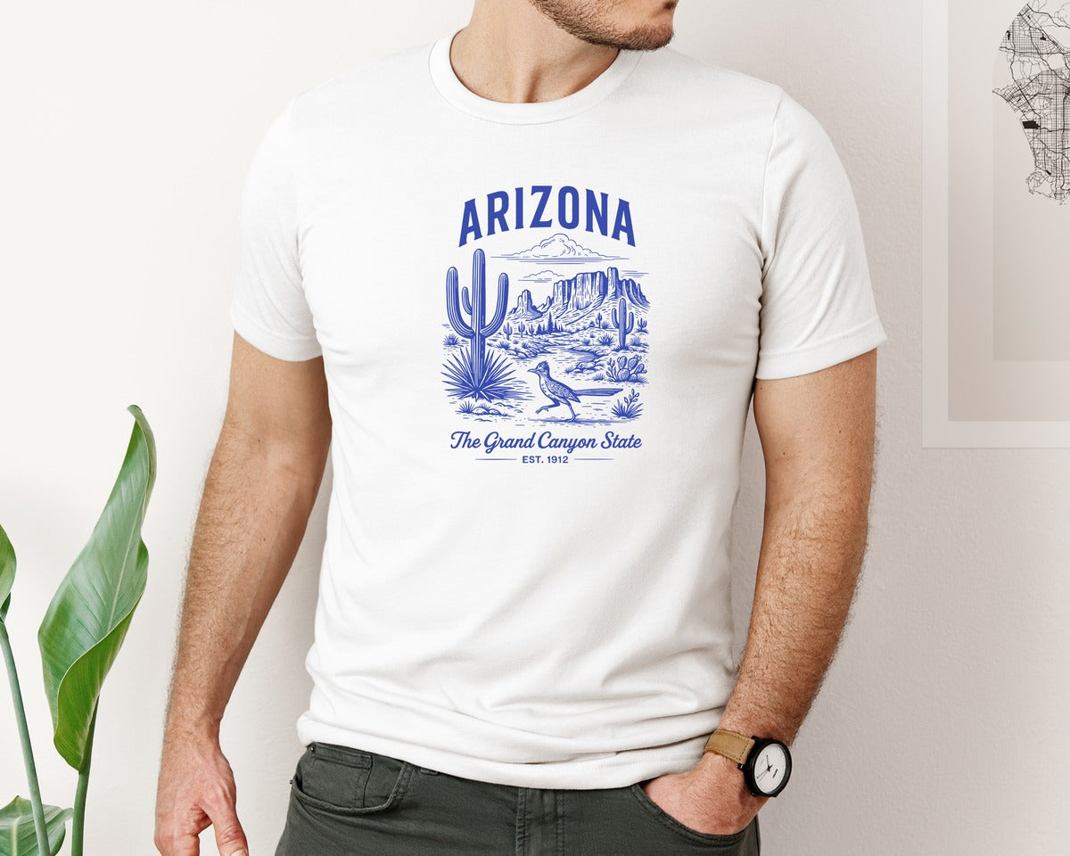 brand:Bella Canvas|color:White|Arizona The Grand Canyon State 2 Graphic T-Shirt