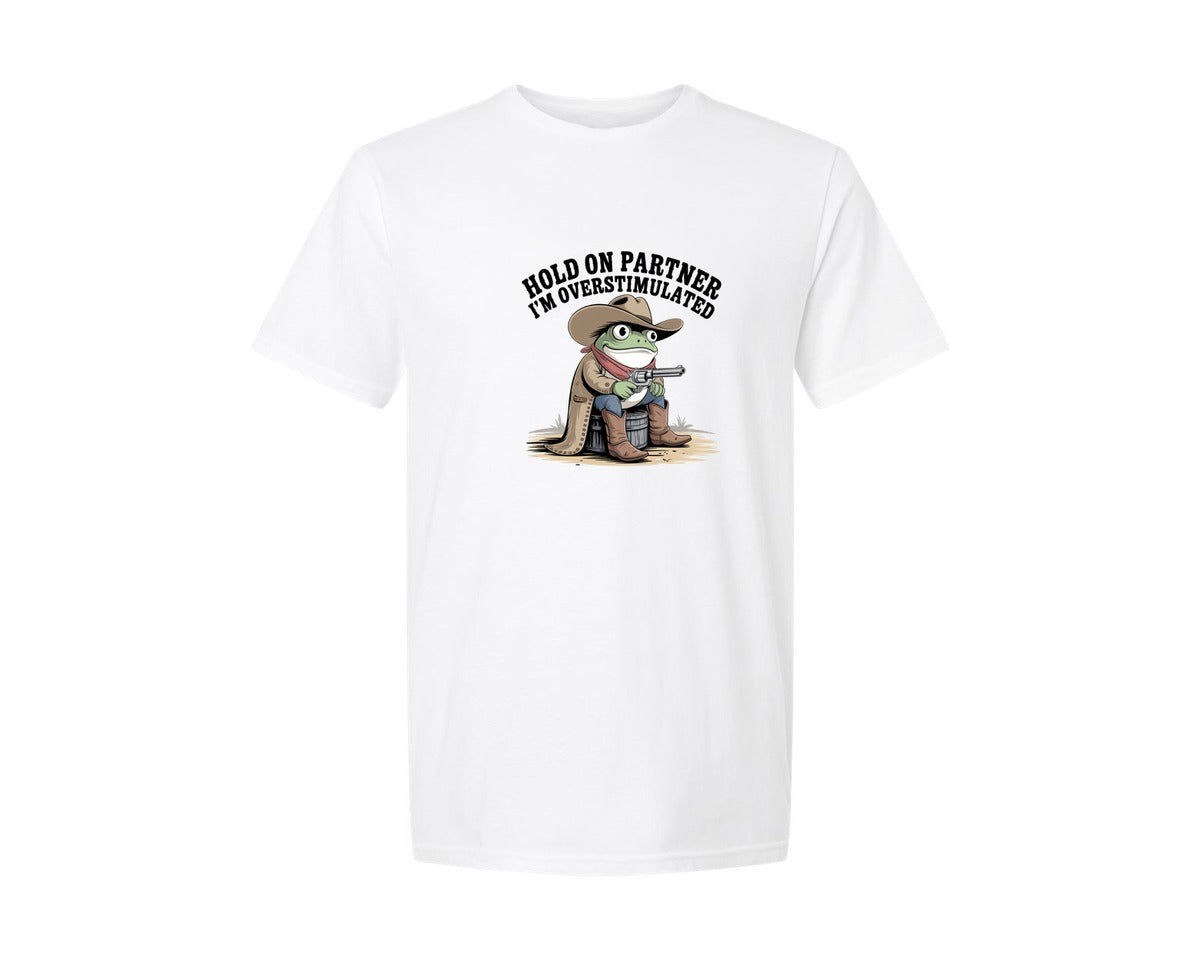 brand:Generic|color:White|Cute Frog On Bench 2 Graphic T-Shirt