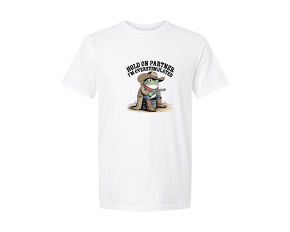 brand:Generic|color:White|Cute Frog On Bench 2 Graphic T-Shirt