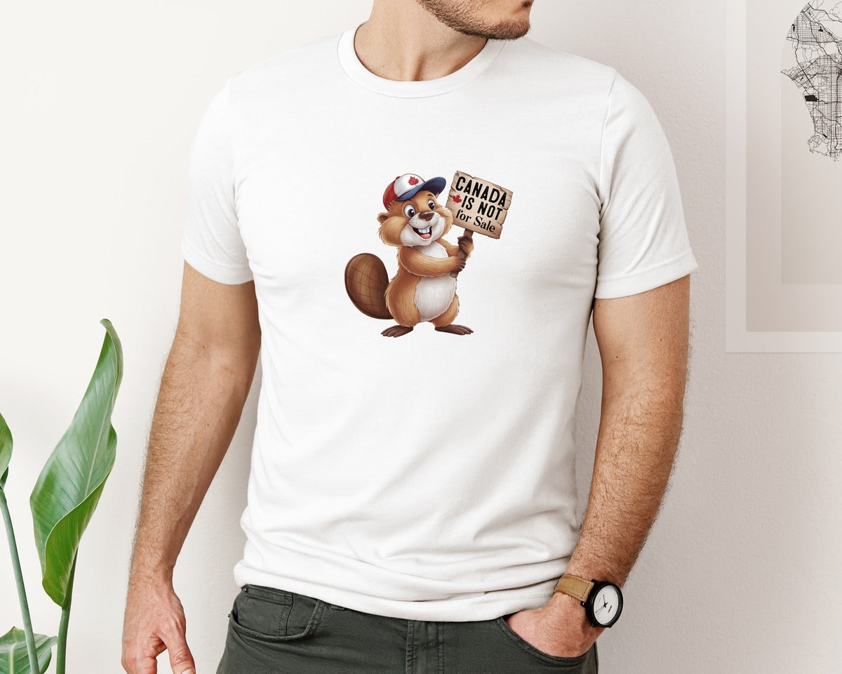 brand:Bella Canvas|color:White|Canada Is Not For Sale Maple Leaf 2 Graphic T-Shirt