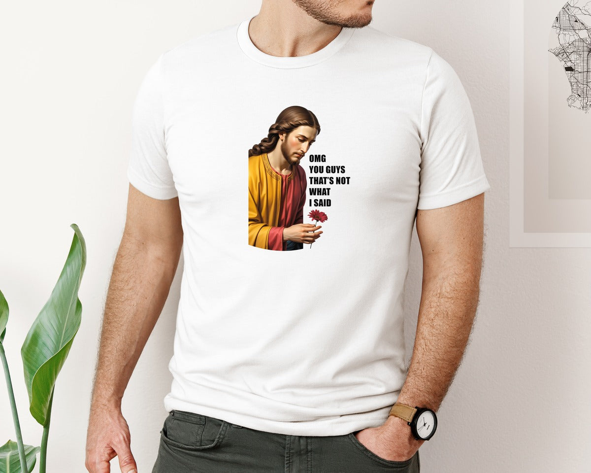 brand:Bella Canvas|color:White|Jesus Is My Homeboy Mug Funny Christian Graphic T-Shirt