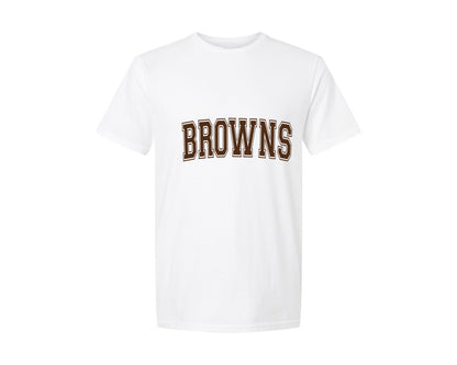 brand:Generic|color:White|Browns Football Team Graphic T-Shirt