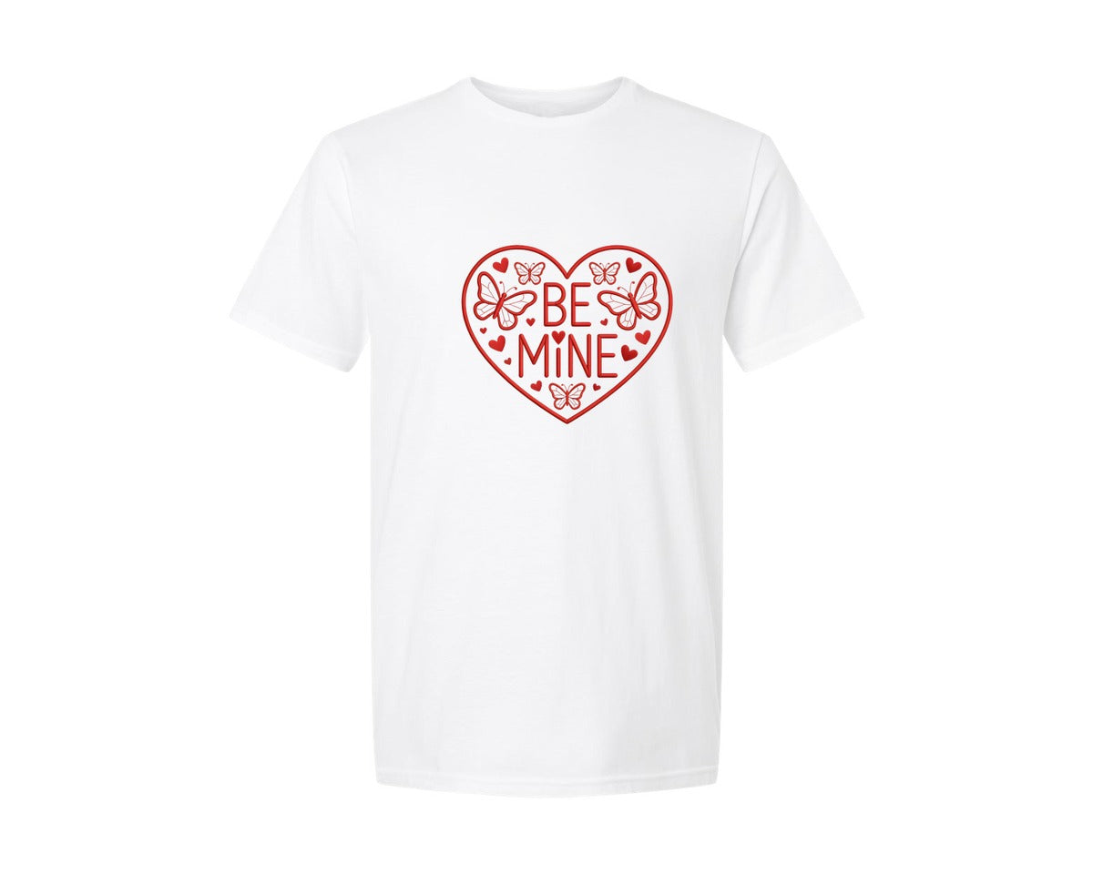 brand:Generic|color:White|Valentines Be Mine Valentine 6 Graphic T-Shirt