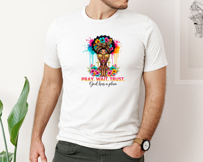 brand:Bella Canvas|color:White|Christian Black Woman Christian Graphic T-Shirt