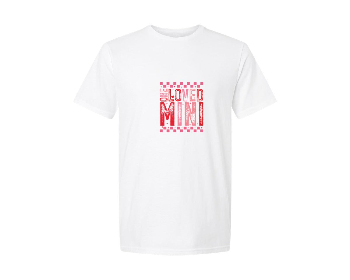 brand:Generic|color:White|One Loved Mama Mini Valentines Graphic T-Shirt