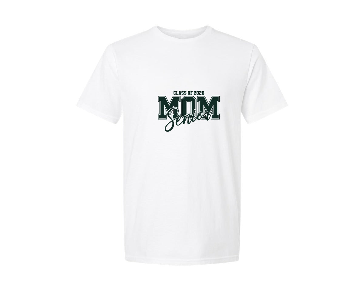 brand:Generic|color:White|Class Of 2026 Senior Mom Graphic T-Shirt
