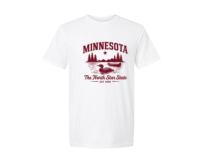 brand:Generic|color:White|Minnesota The North Star Graphic T-Shirt