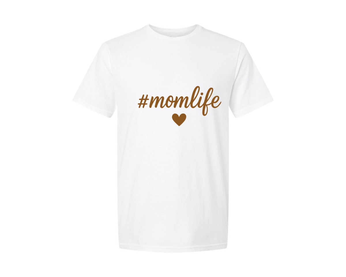 brand:Generic|color:White|Mom Life Mothers Day Graphic T-Shirt