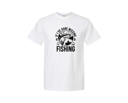brand:Comfort Colors|color:White|If Ive Gone Missing Ive Gone Fishing T Graphic T-Shirt
