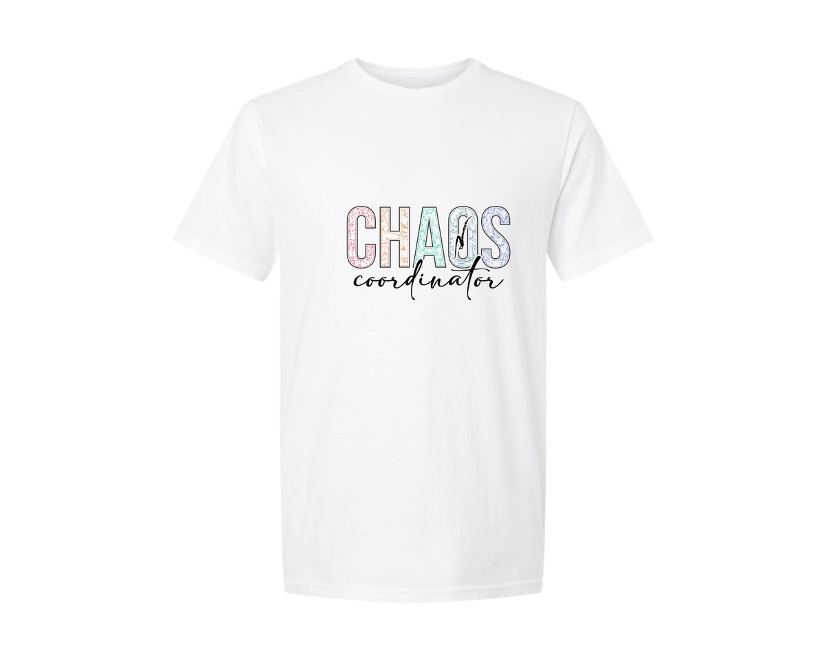 brand:Generic|color:White|Chaos Coordinator Mothers Day 2 Graphic T-Shirt