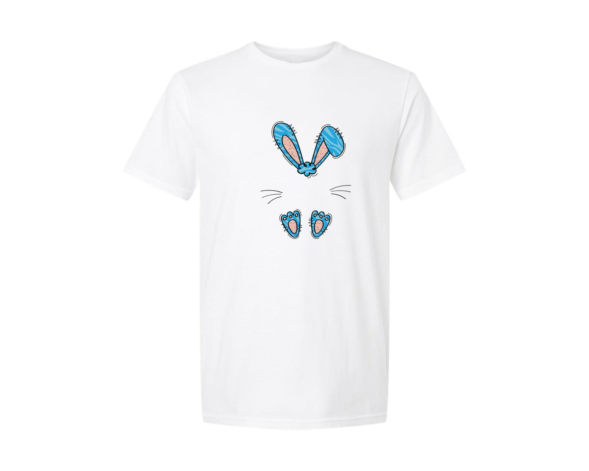 brand:Generic|color:White|Boys Easter Monogram Bunny Graphic T-Shirt