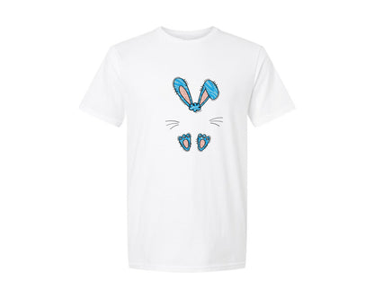 brand:Generic|color:White|Boys Easter Monogram Bunny Graphic T-Shirt