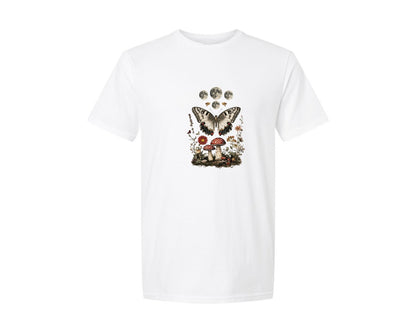 brand:Generic|color:White|Celestial Moon Boho Flower Shirt Design 6 Graphic T-Shirt
