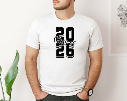 brand:Bella Canvas|color:White|Retro Class Of 2026 Senior 2026 Graphic T-Shirt