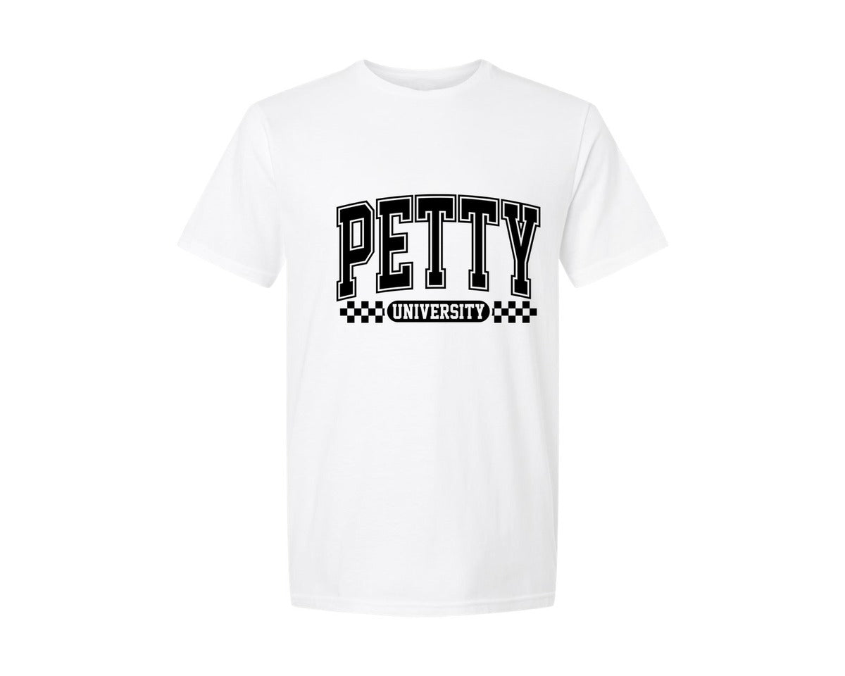 brand:Generic|color:White|Petty University Unbothered 2 Graphic T-Shirt