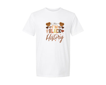 brand:Generic|color:White|Black History Month 2025 Graphic T-Shirt