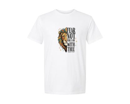 brand:Generic|color:White|Fear Not For I Am With Thee Graphic T-Shirt