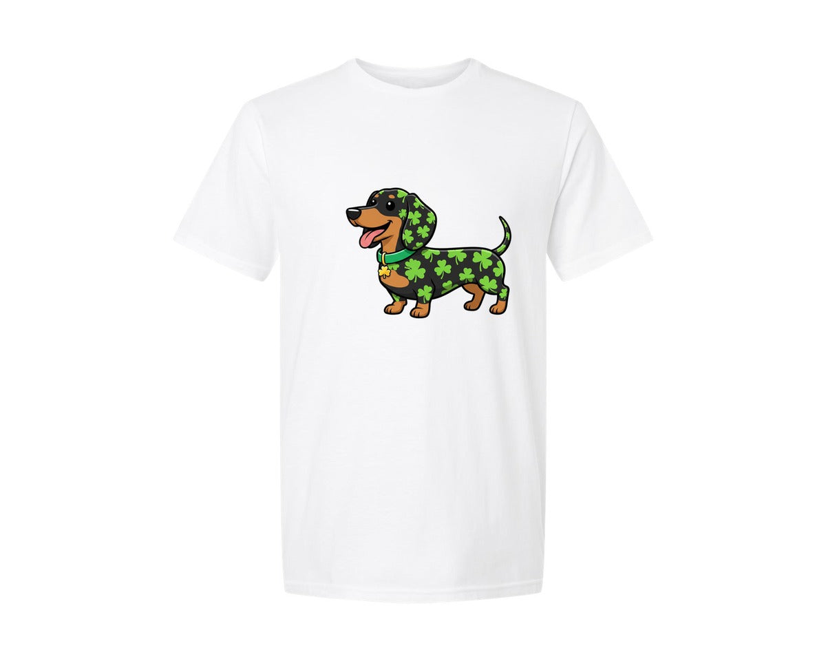 brand:Generic|color:White|St Patricks Day Dog 2 Graphic T-Shirt