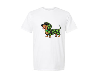 brand:Generic|color:White|St Patricks Day Dog 2 Graphic T-Shirt