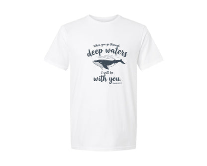 brand:Generic|color:White|When You Go Through Deep Waters 3 Graphic T-Shirt