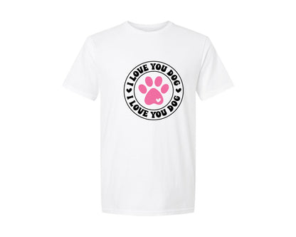 brand:Generic|color:White|I Love You Dog Dog Lover 2 Graphic T-Shirt