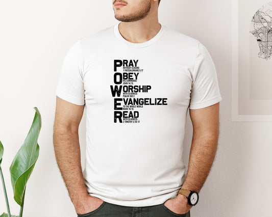 Power Christian Shirts Design Graphic T-Shirt