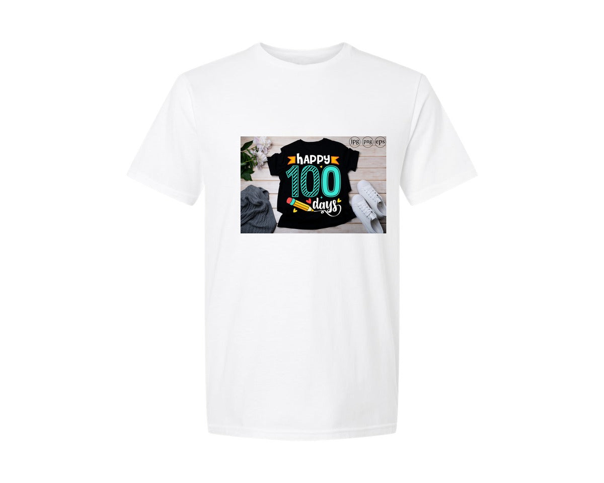 brand:Generic|color:White|100 Days Of School Shirt 10 Graphic T-Shirt