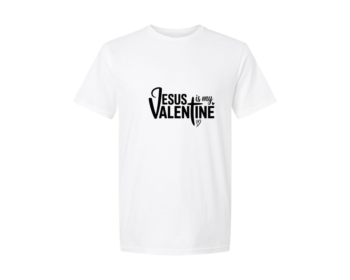 brand:Generic|color:White|Jesus Is My Valentine Love Like Graphic T-Shirt