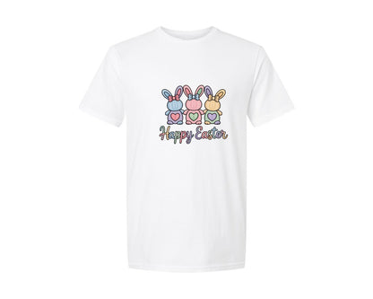 brand:Generic|color:White|Faux Yarn Happy Easter Latch Hook 3 Graphic T-Shirt
