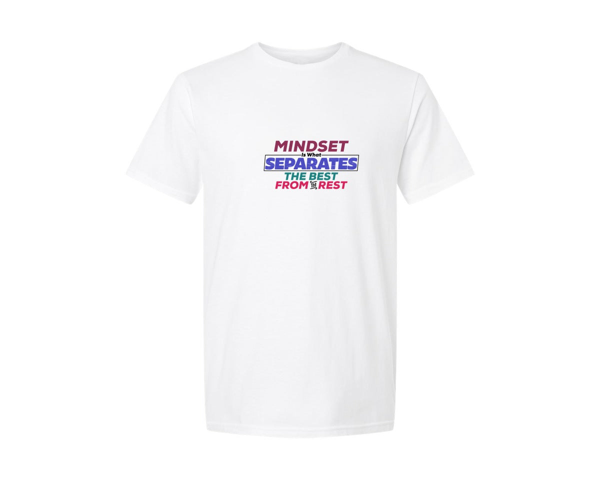 brand:Generic|color:White|Mindset Is What Separates The Best From Graphic T-Shirt