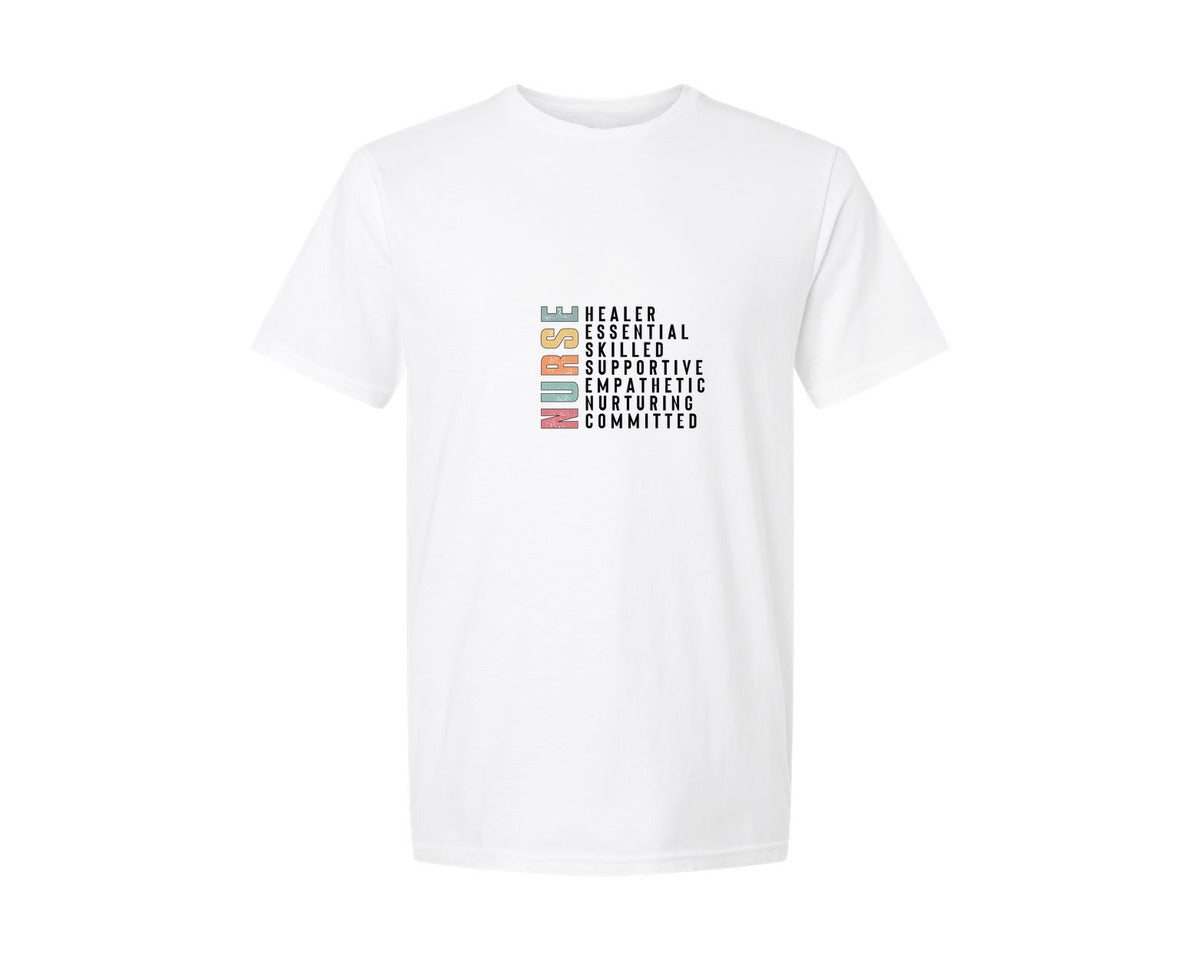 brand:Generic|color:White|Nurse Nursing Funny Graphic T-Shirt