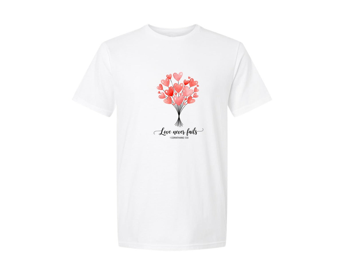 brand:Generic|color:White|Christian Valentines Day Graphic T-Shirt