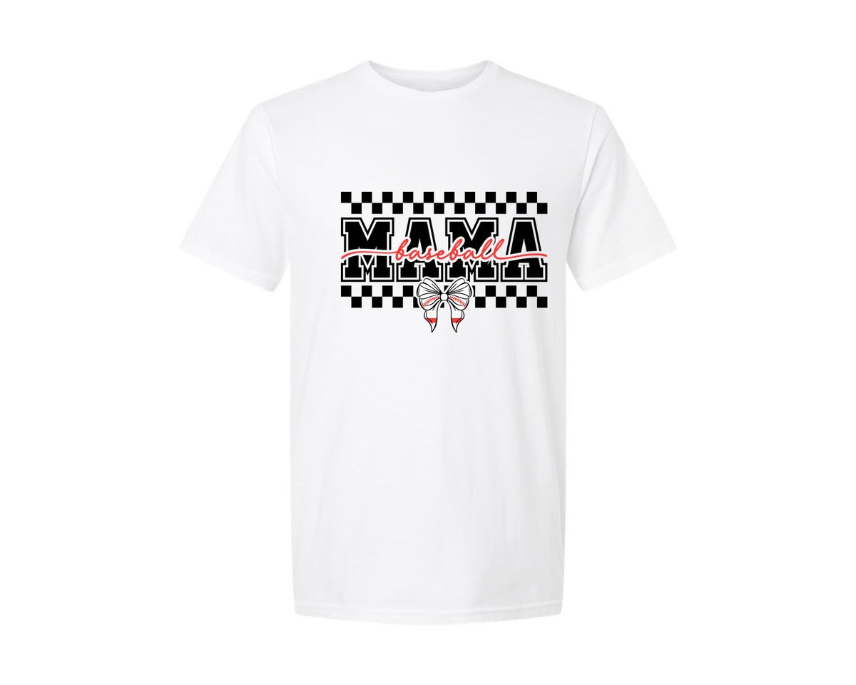 brand:Generic|color:White|Baseball Mama Baseball Mom Pngmama Graphic T-Shirt