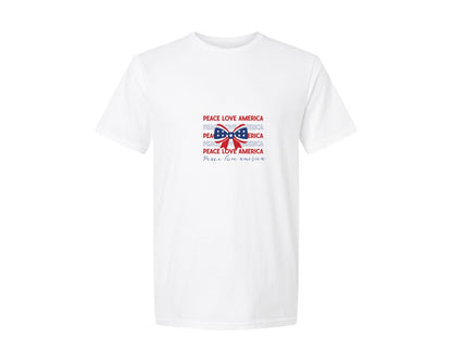brand:Generic|color:White|Peace Love America Svg4Th Of July Graphic T-Shirt