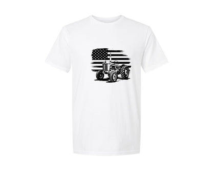 brand:Generic|color:White|Tractor Flag Vector T Shirt Design Graphic T-Shirt