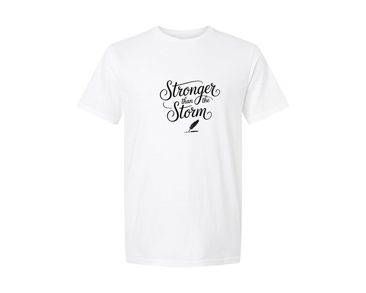 brand:Generic|color:White|Stronger Than The Storm Inspirational 6 Graphic T-Shirt