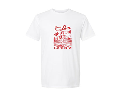 brand:Generic|color:White|Retro Summer Surfer Girl Beach Fun Graphic T-Shirt