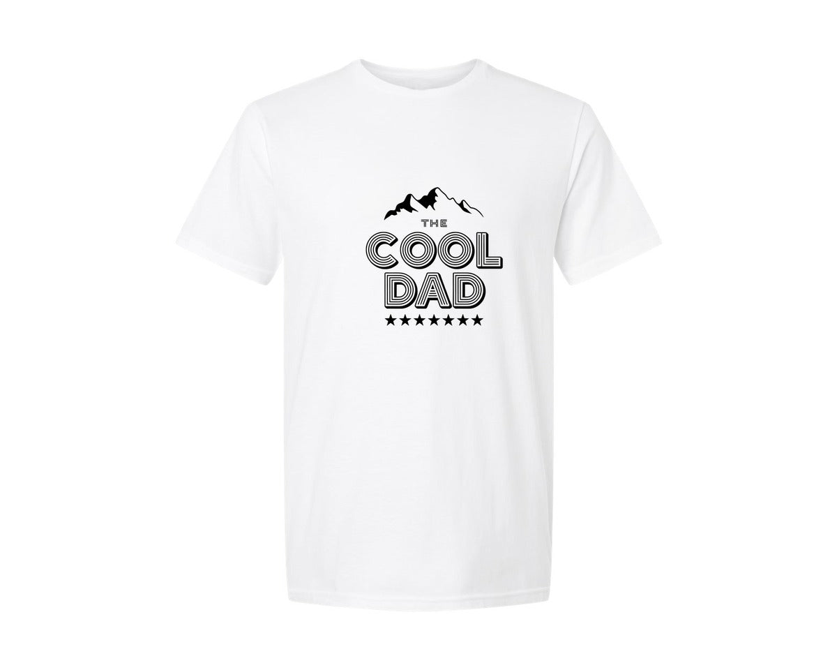 brand:Generic|color:White|Cool Retro Mountain Dad Design Graphic T-Shirt